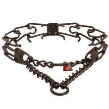 Load image into Gallery viewer, Herm Springer Black Training Pinch Collar 3.25 mm